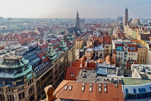 An elevated view of Wrocław’s Market Square