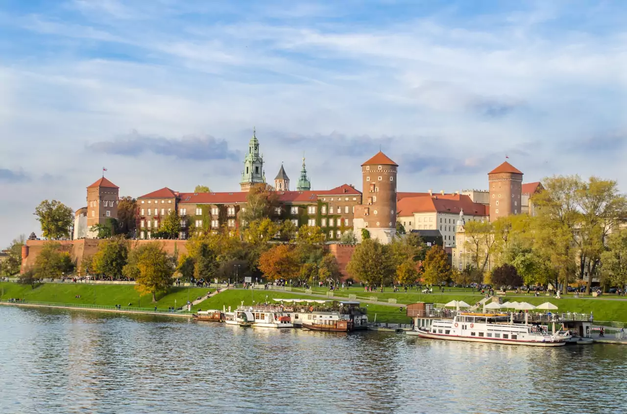 panorama na Zamek Wawel